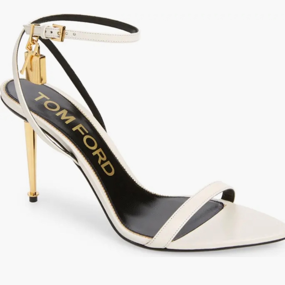 Tom Ford Padlock Naked Pointy Toe Sandal